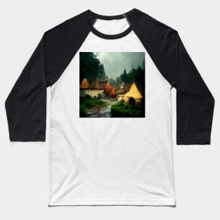 Village in the Middle of the Forest Baseball T-Shirt